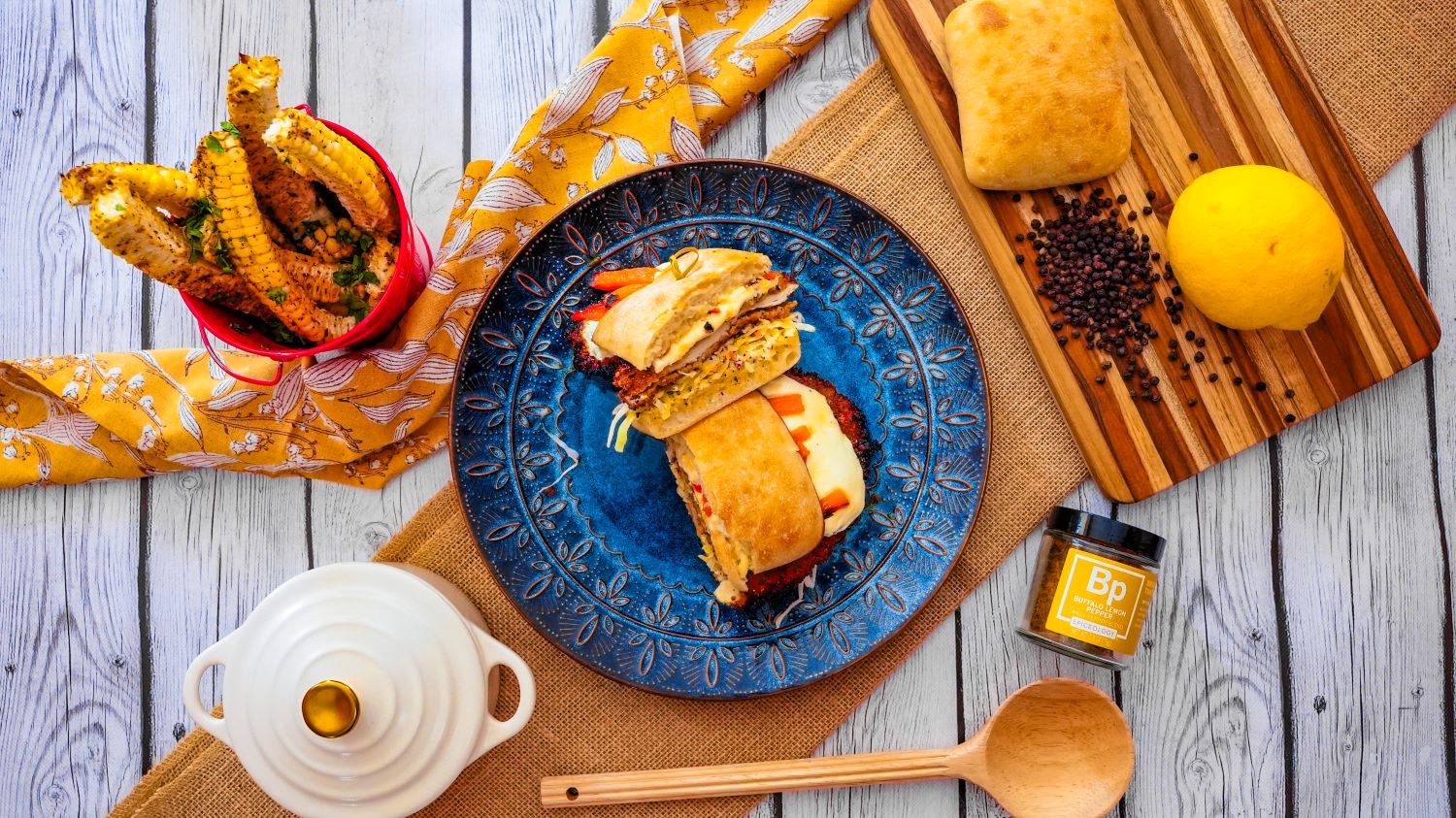 Buffalo Lemon Pepper Chicken Cutlet Sandwhich
 &ndash; Spiceology