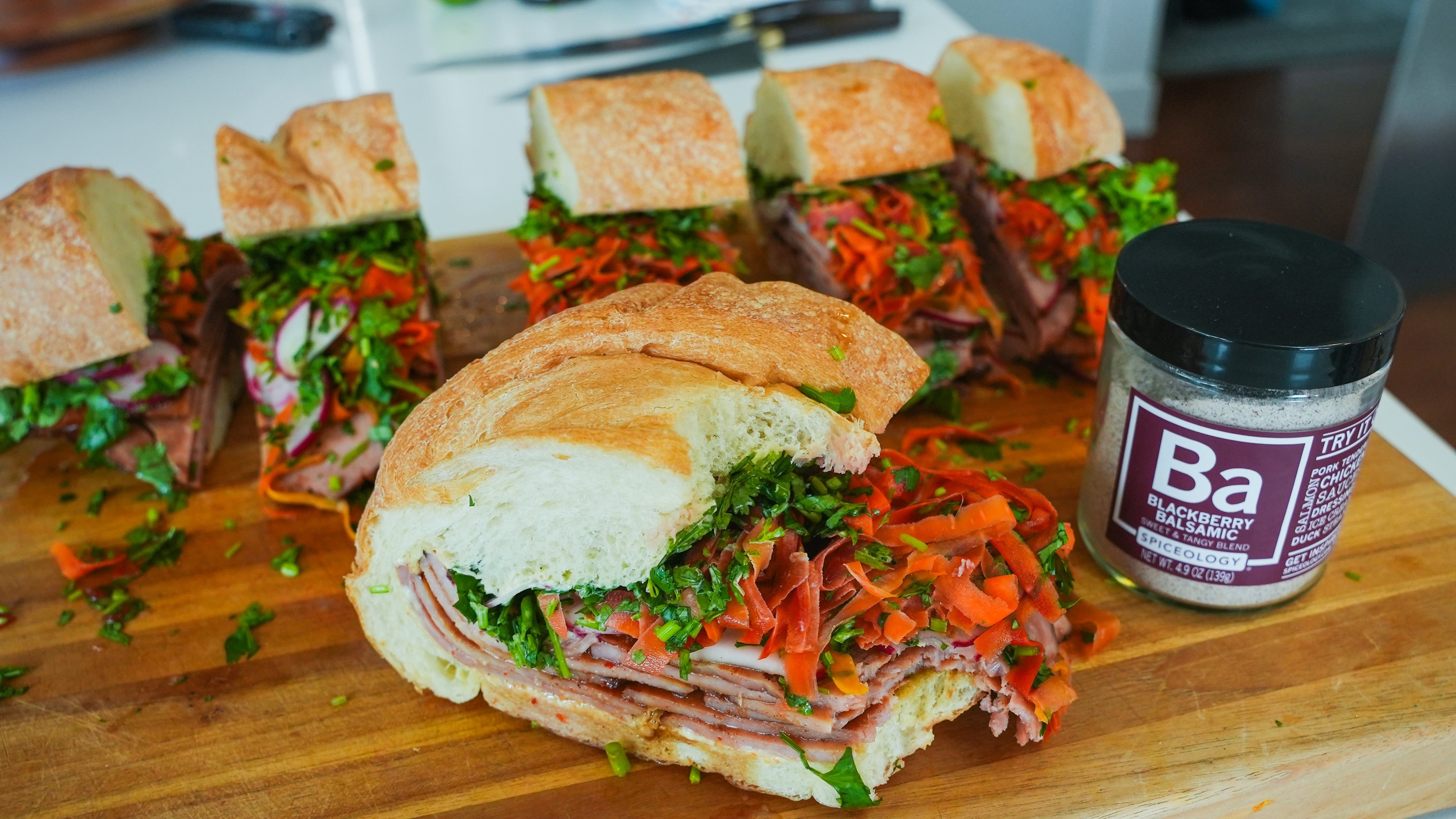 Blackberry Balsamic Ham Bahn Mi
 &ndash; Spiceology
