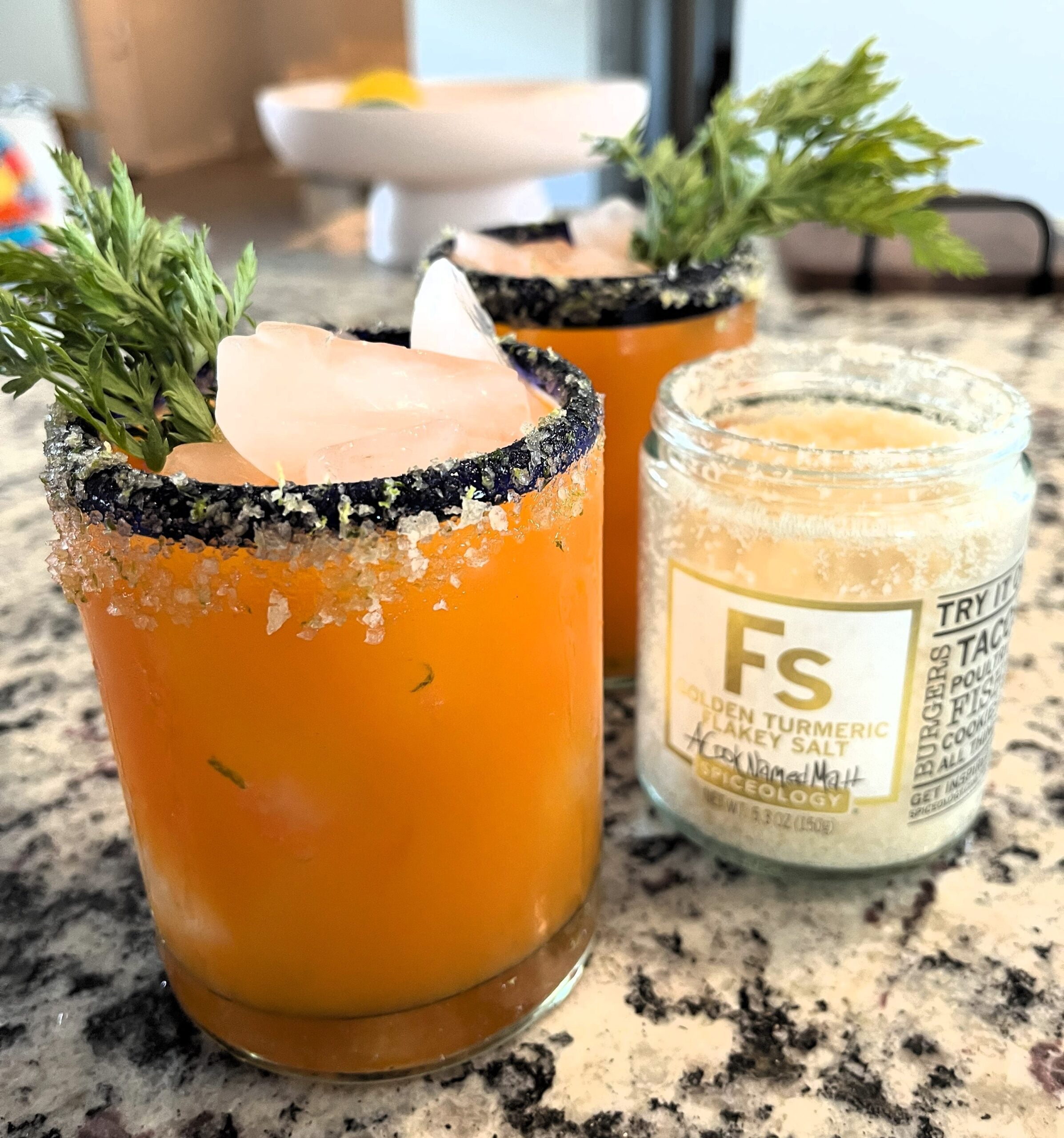 Turmeric Flakey Salt Carrot Margarita
 &ndash; Spiceology