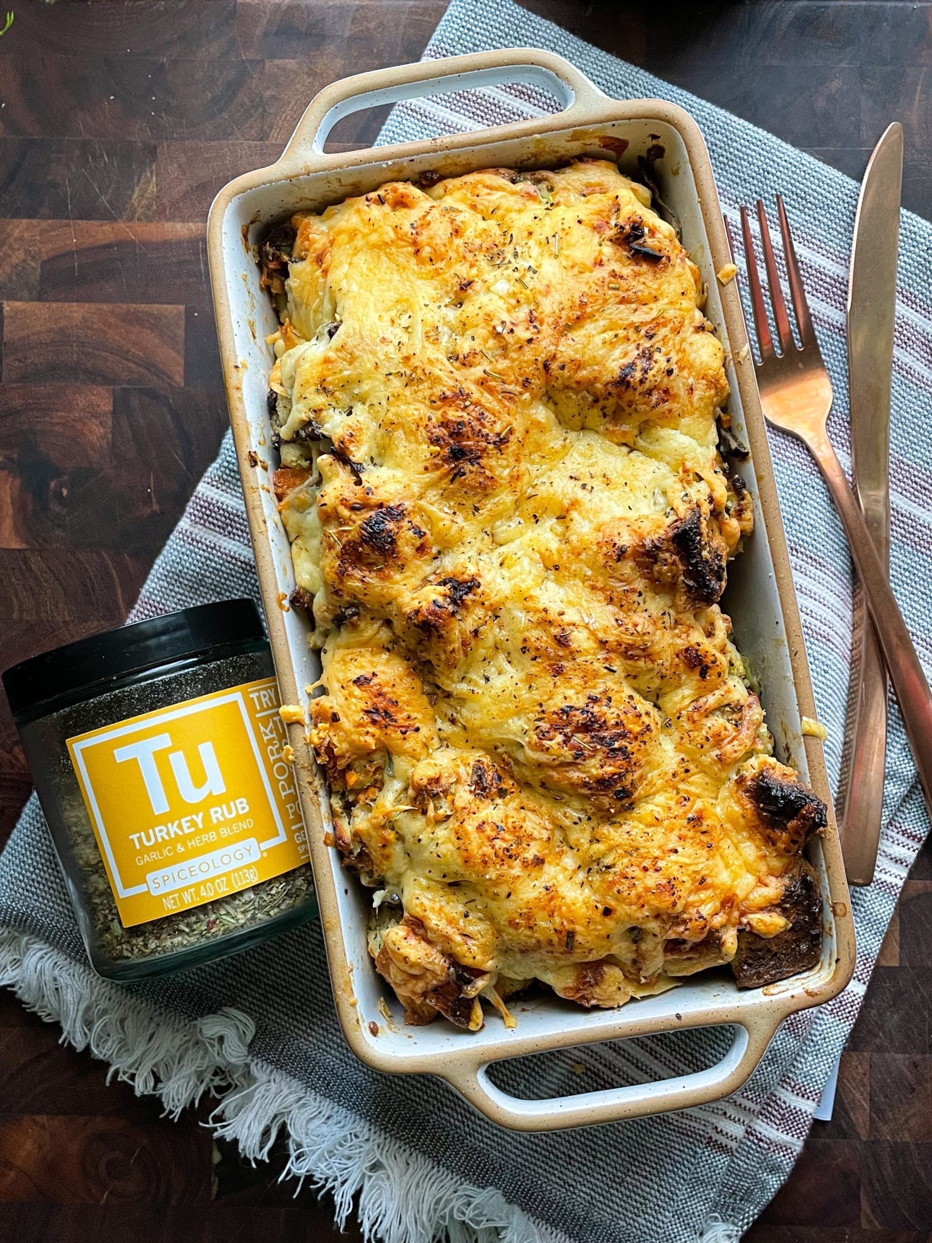 Turkey Rub Cheesy Mushroom Stuffing
 &ndash; Spiceology