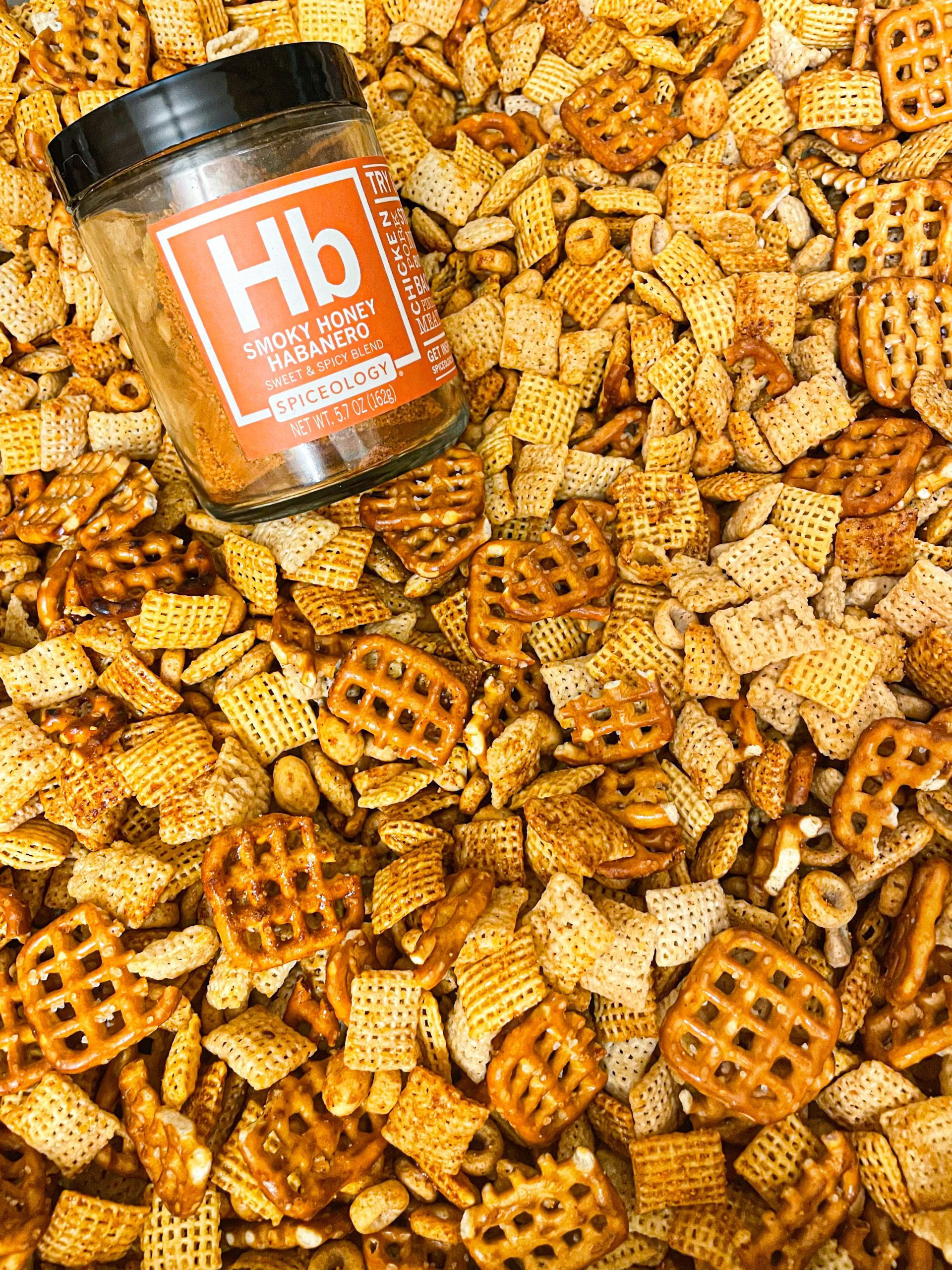 Smoky Honey Habanero Nuts &amp; Bolts Chex Mix
 &ndash; Spiceology