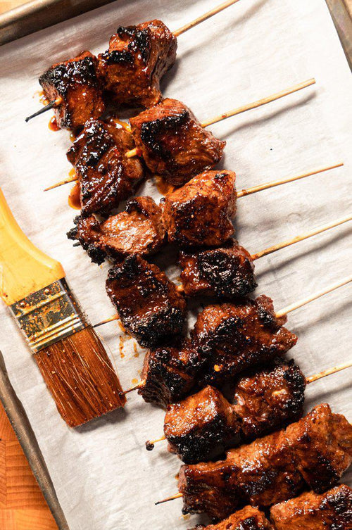 Cherry Chipotle Ale Skewers