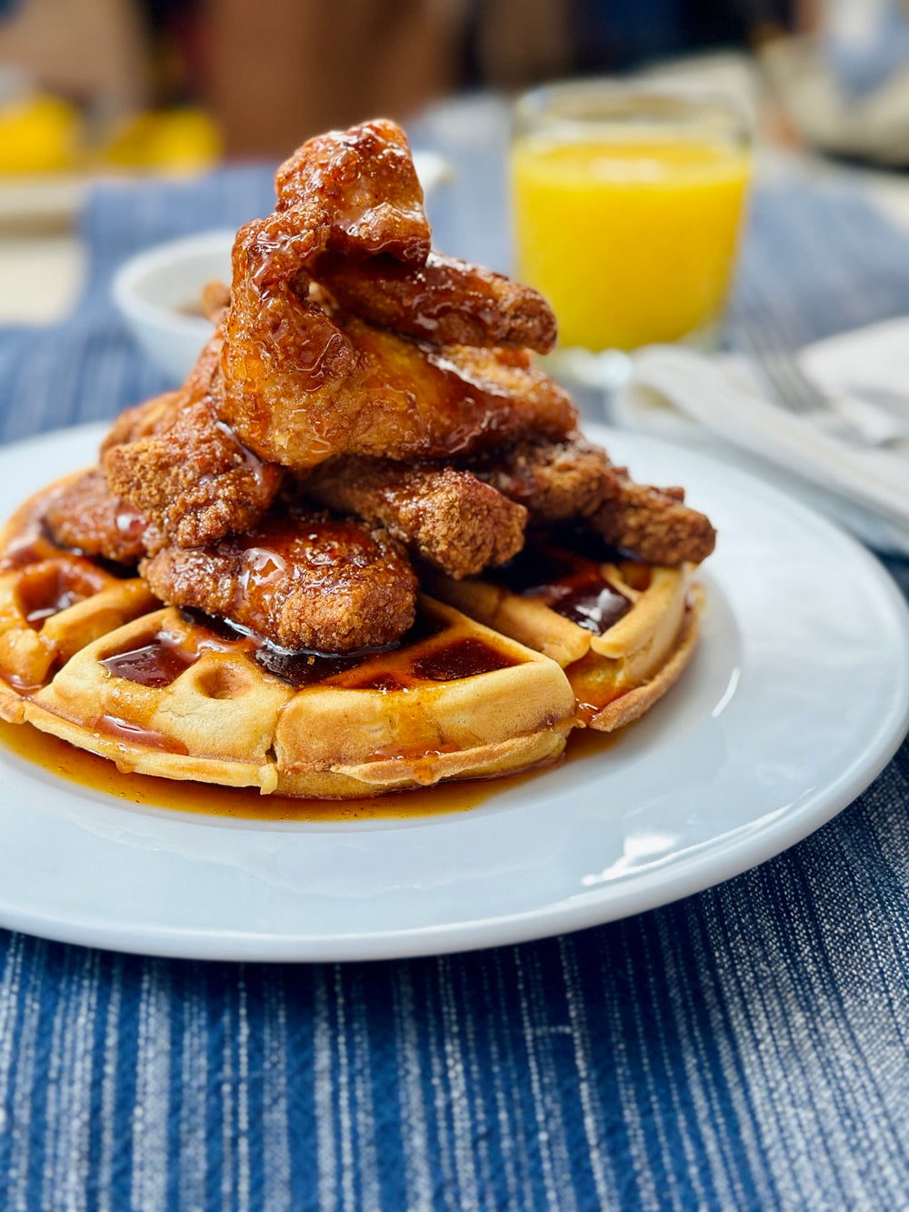 Smoky Honey Habanero Double Chicken & Waffles