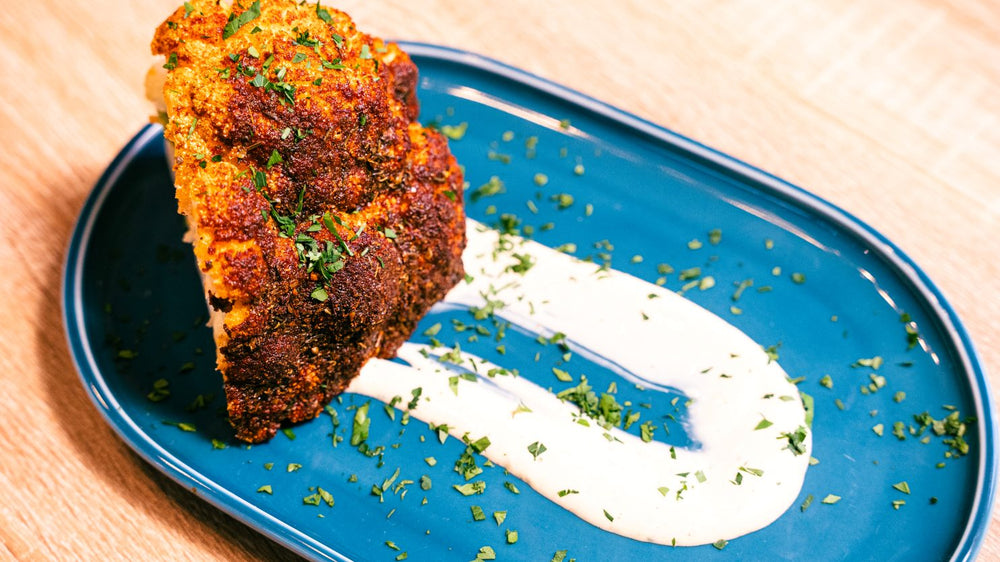 Black Magic Blackened Cauliflower and White Remoulade