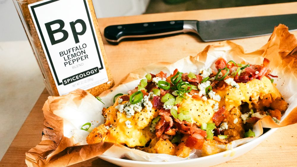 Bleu Cheese Buffalo Chicken Dip & Buffalo Lemon Pepper Loaded Fries