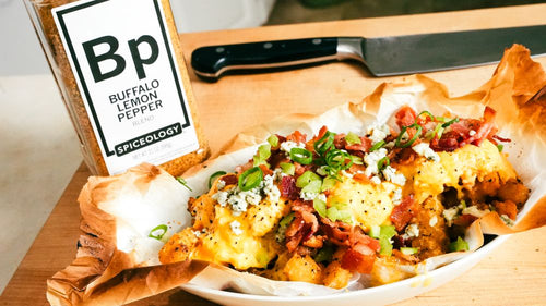 Bleu Cheese Buffalo Chicken Dip & Buffalo Lemon Pepper Loaded Fries