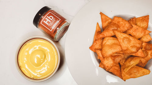 Smoky Honey Habanero Queso with chips