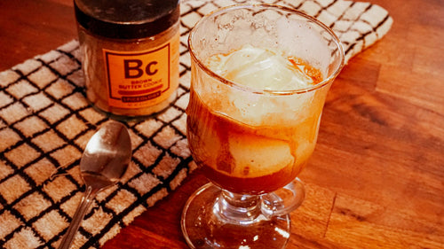 Brown butter cookie affogato with vanilla ice cream and Spiceology Brown Butter Cookie seasoning