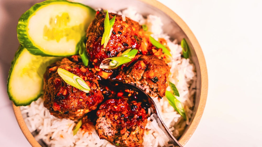 Korean BBQ Sheet Pan Meatballs