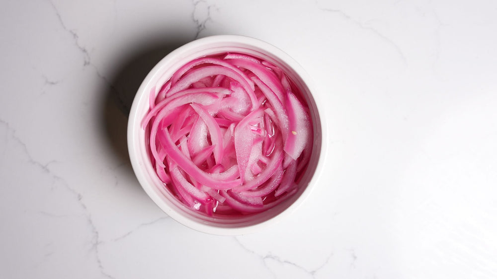 Harissa Pickled Red Onions recipe