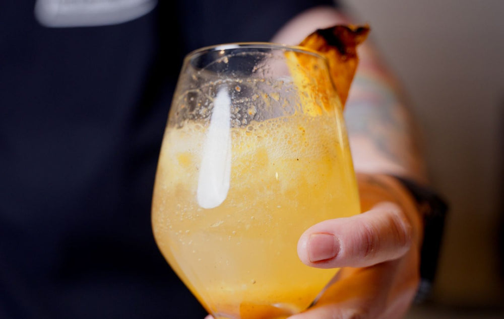 Grilled Pineapple Yuzu Spritzer recipe