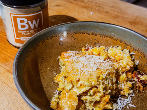 Brown Butter Parmesan Smoked Cornbread Pudding Recipe