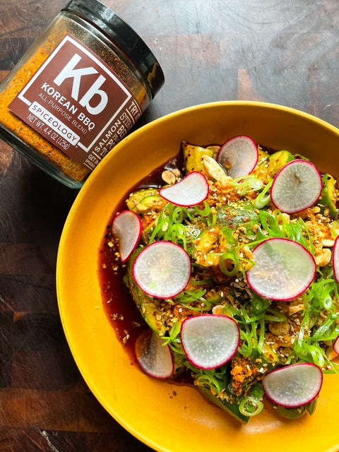 Korean BBQ Smashed Cucumber Salad