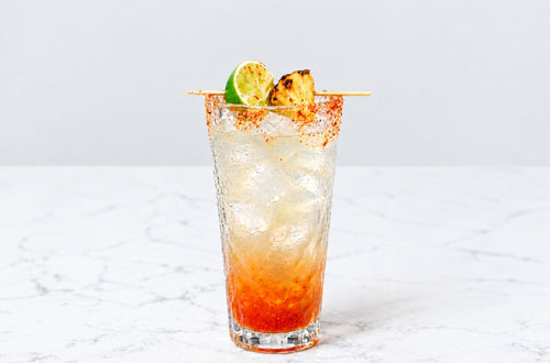 Smoky Honey Habanero Yuzu Highball with Spicy Honey Rim Recipe