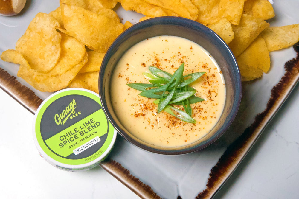 Garage Beer Chile Lime Beer Cheese Dip with Soft Pretzel Bites Recipe