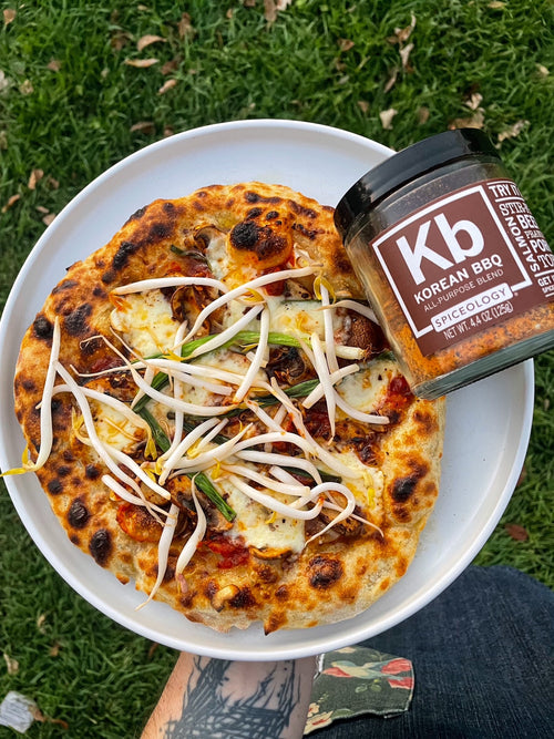 Korean BBQ Mushroom Tokyo-Style Pizza Recipe