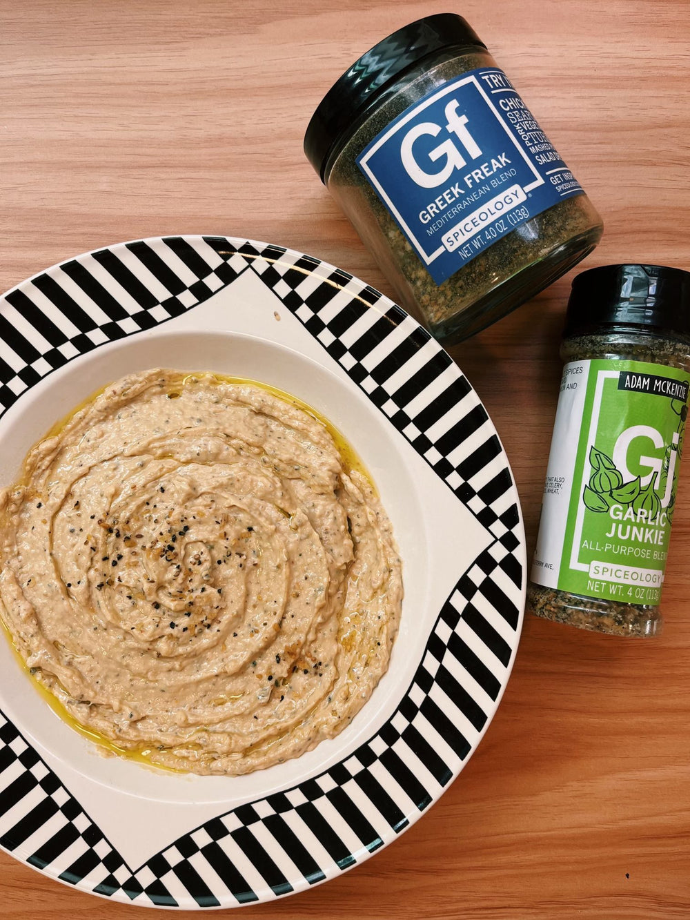 Easy Greek Freak & Garlic Junkie Herby Hummus