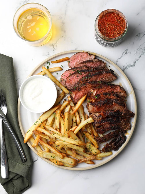 Spiceology Black Magic Compound Butter Steak and Frites Recipe