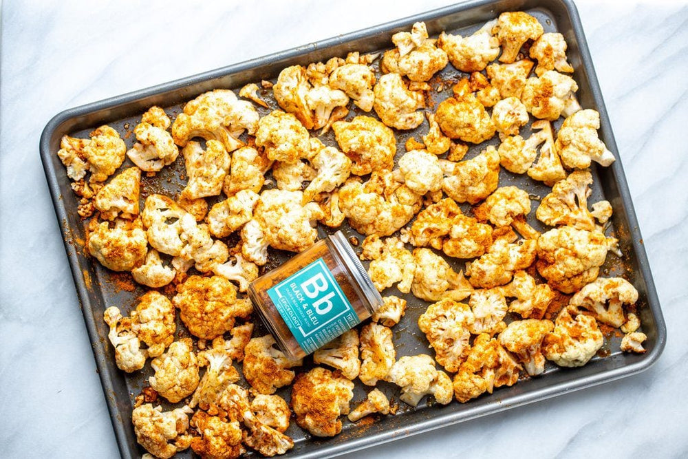 Black and Bleu roasted cauliflower