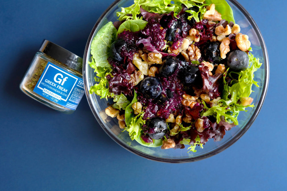 Greek Freak vinaigrette in salad bowl