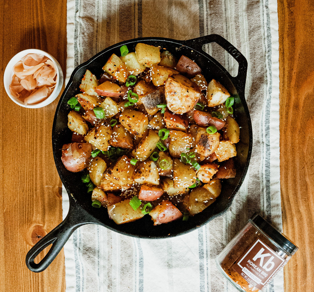 Grill-Braised Idaho® Potatoes with Bibimbap Glaze