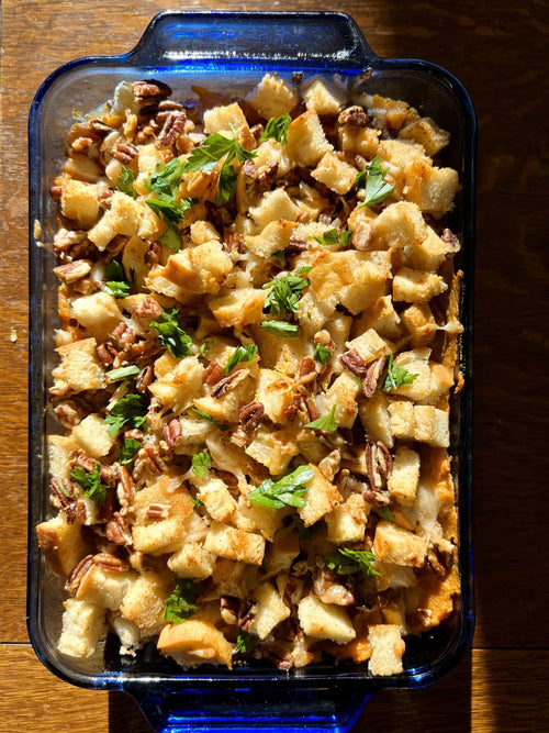 Smoky Honey Habanero Savory Sweet Potato Casserole