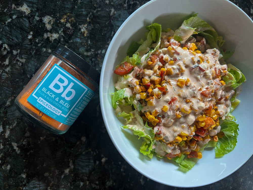 Black & Bleu Canned Corn Summer Salad