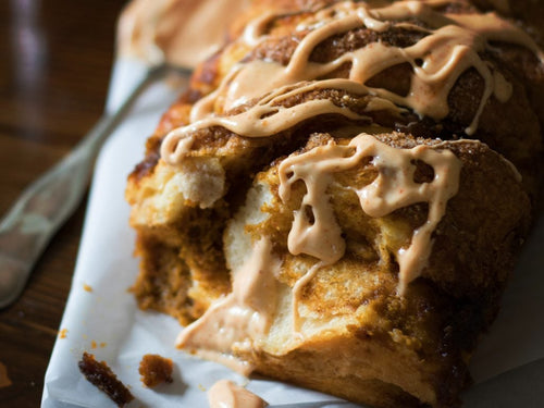 Pumpkin pull apart bread sliced up