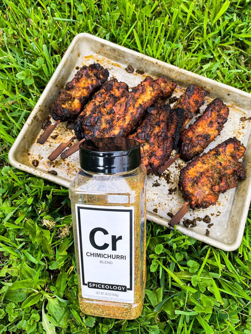 Spiceology Chimichurri Pork Belly Skewers Recipe