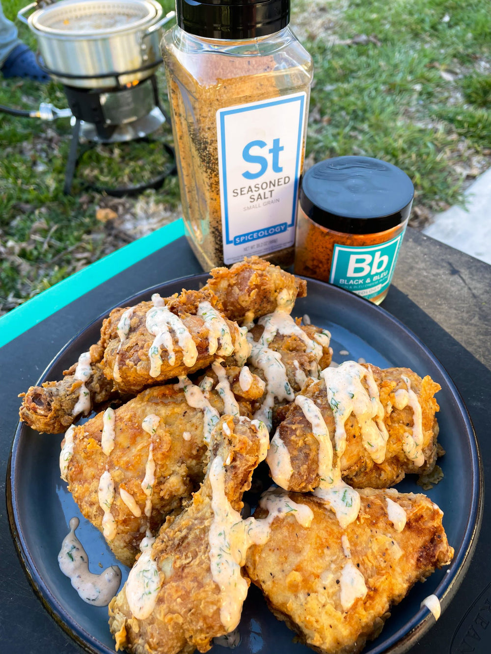 Fried Chicken with Black & Bleu Buttermilk Ranch