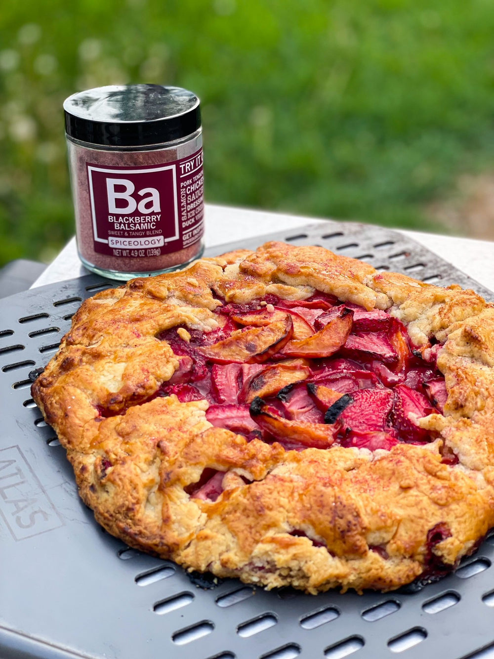 Blackberry Balsamic Strawberry and Peach Galette