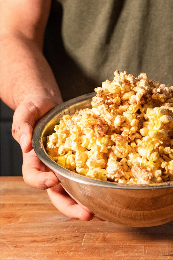 Popcorn in a bowl