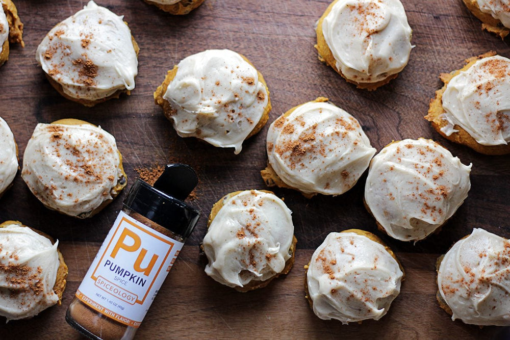 Pumpking spice cookies with frosting