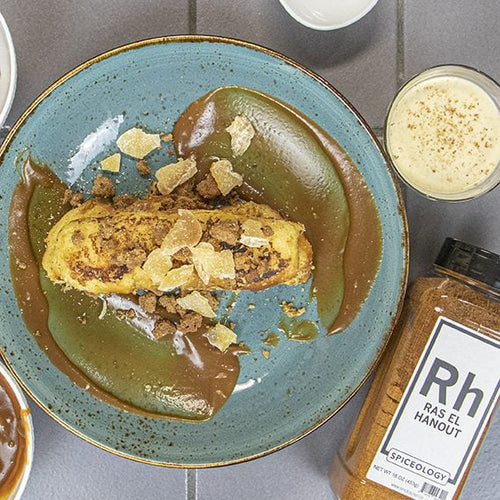 Ras el Hanout Egg Nog with french toast