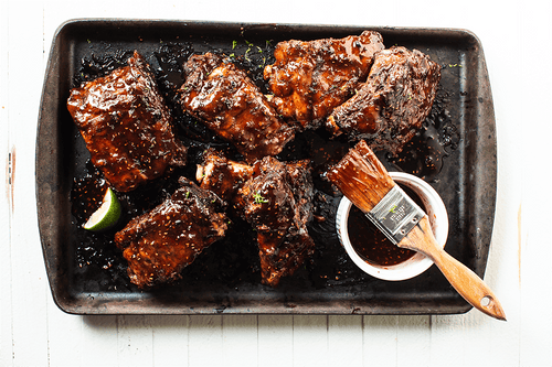 Raspberry chipotle baby back ribs