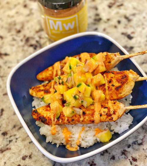 Maui Wowee chicken skewers