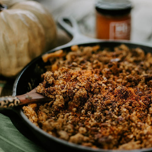 sweet potatoes and granola