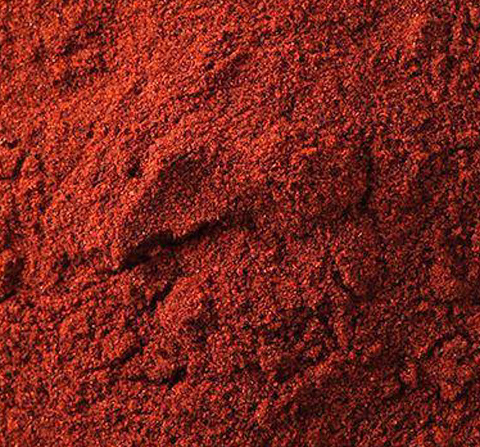 Close-up of red textured powder