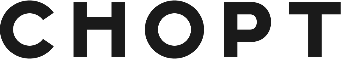 Black 'CHOPT' logo on a white background