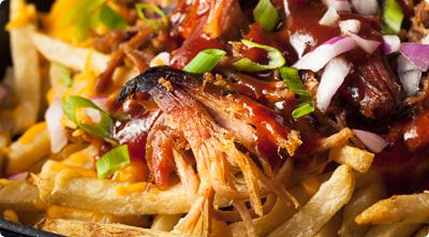 Mojo-Style Pulled Pork Loaded Fries