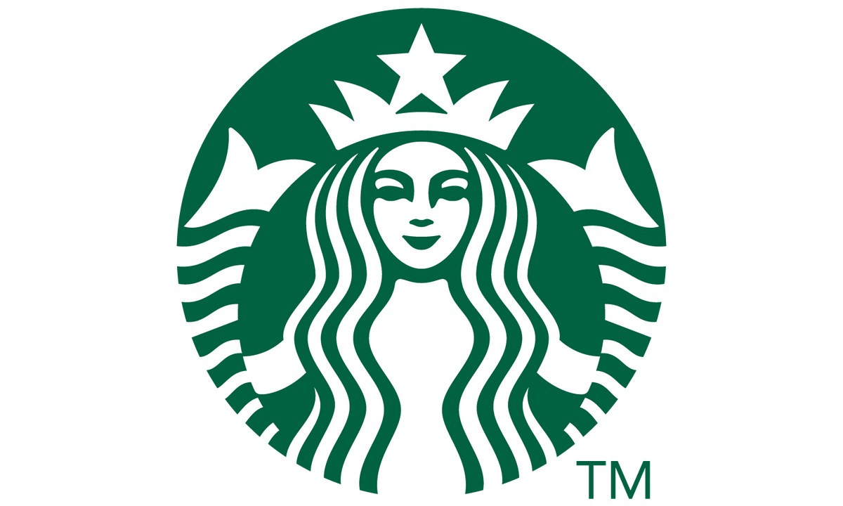 Starbucks logo with a stylized woman's face and green color on a white background