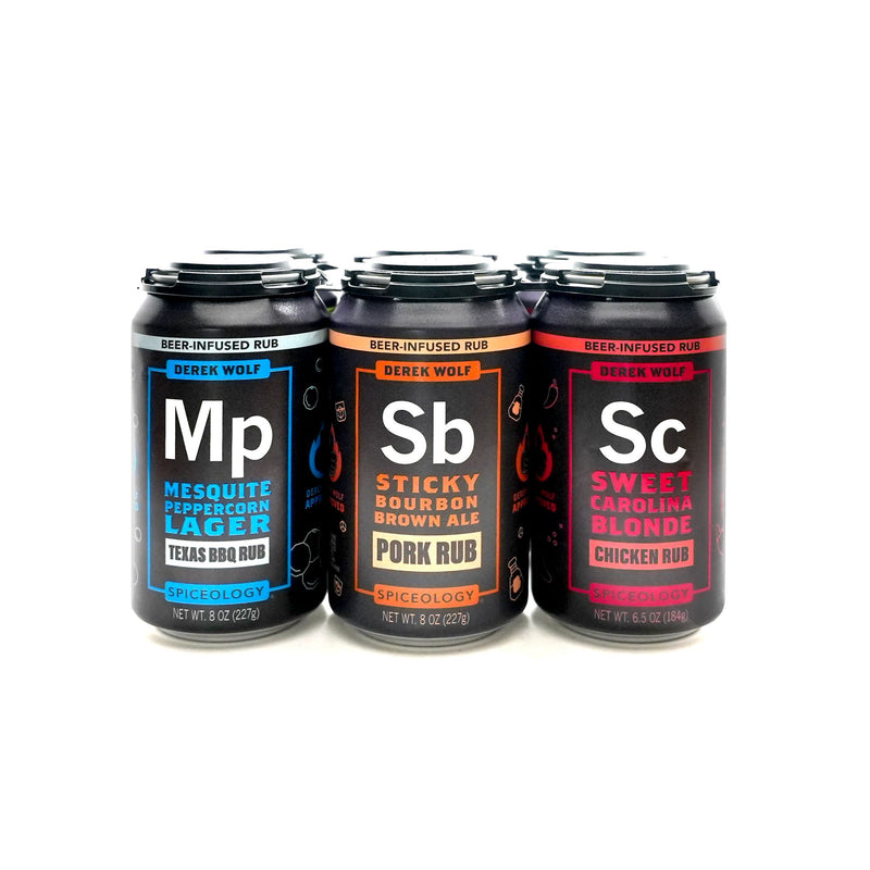 Derek Wolf | Ultimate 6-Pack Beer-Infused Rub Sampler