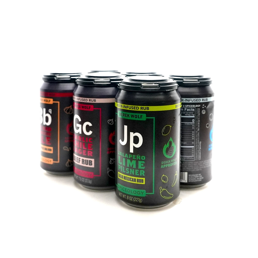 Derek Wolf | Ultimate 6-Pack Beer-Infused Rub Sampler