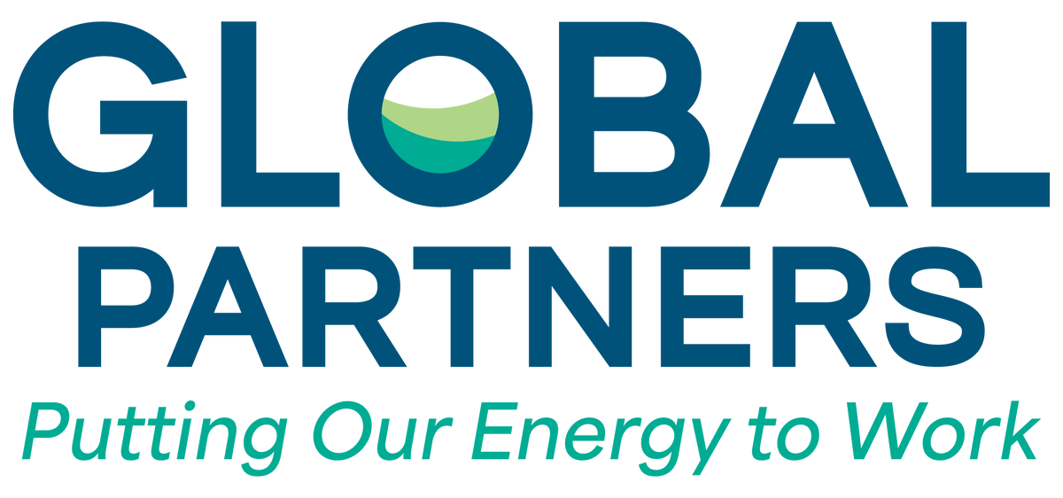 Global Partners logo with the tagline Putting Our Energy to Work on a white background