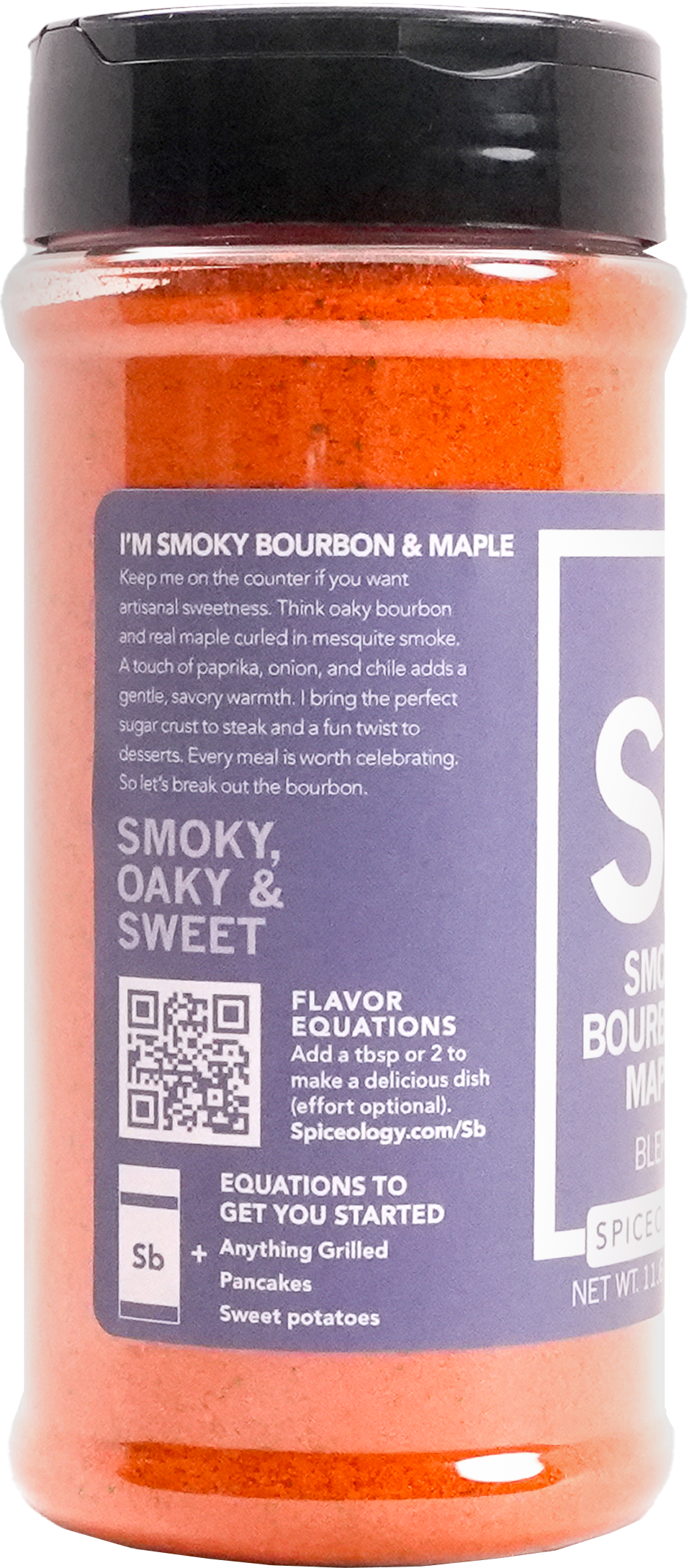 Side view of Spiceology Smokey Bourbon & Maple Blend 