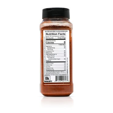 Black Magic salt-free cajun blackening seasoning nutrition label