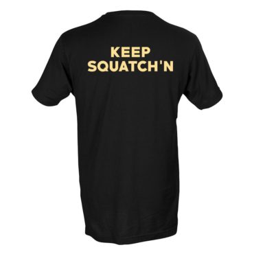 Sasquatch BBQ black t-shirt back