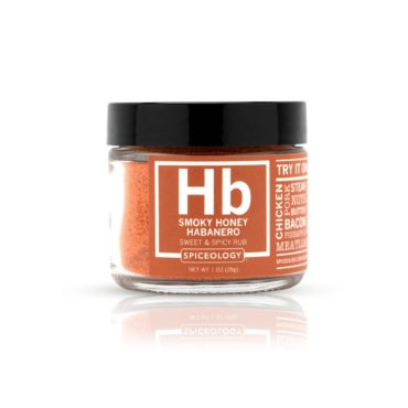 Smoky Honey Habanero rub in mini jar