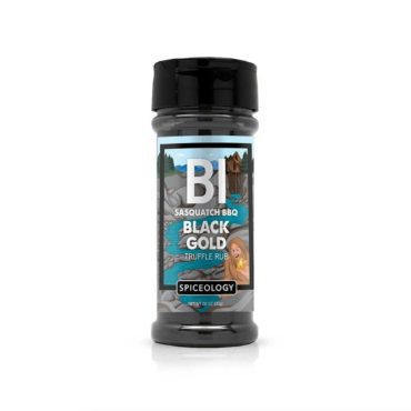 Sasquatch BBQ Black Gold seasoning in 4oz container