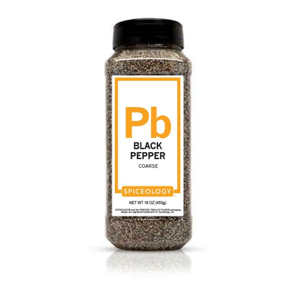 Black Pepper, Coarse in 16oz container